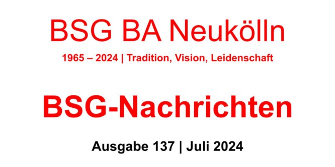 BSG-Nachrichten #137 stehen zum Download bereit