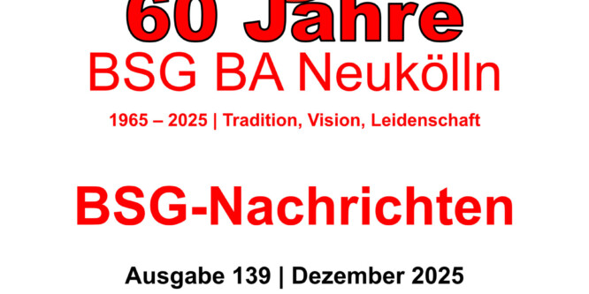BSG-Nachrichten #139 stehen zum Download bereit